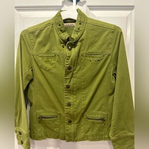 I.E relaxed pea green small utility vintage jacket